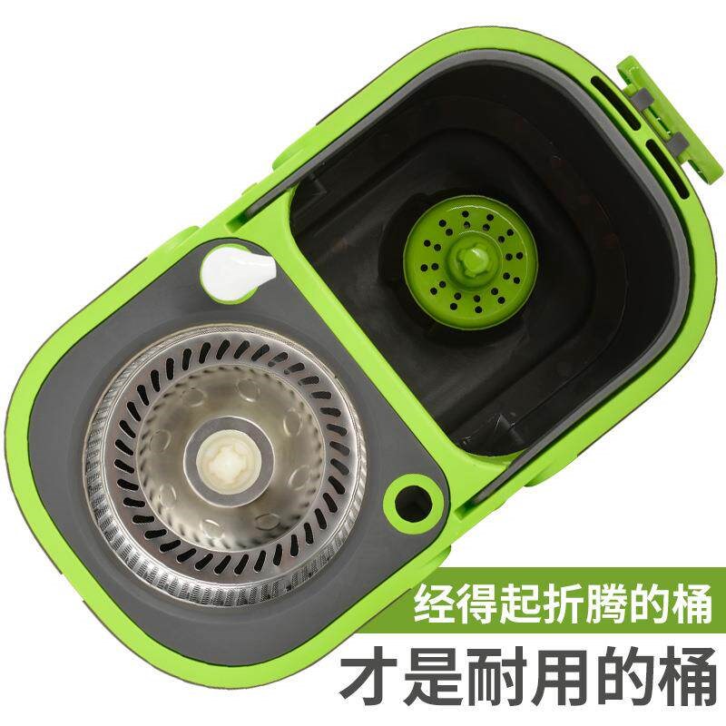 热销旋转大容量拖把套装大号加大家用清洁大滚轮提手双驱拖把桶