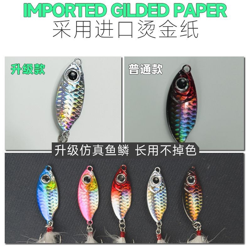 热销飘落小路亚饵铁板超远投全泳层路亚假饵翘嘴鳜鱼海钓套装长路