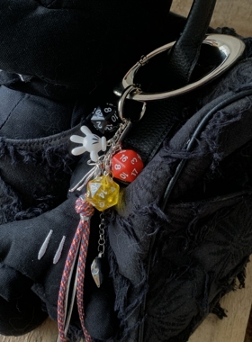 SFSN米奇多元素原创手作椭圆形ins包包挂件高颜值钥匙扣挂饰小众