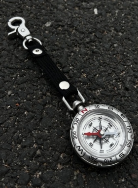 指南针罗盘钥匙扣Cleanfit户外露营包挂件腰间配饰便携式登山工具