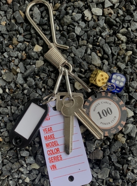 SFSN原创绕线扣裤腰挂饰cleanfit高级感包包挂件好运筹码钥匙扣