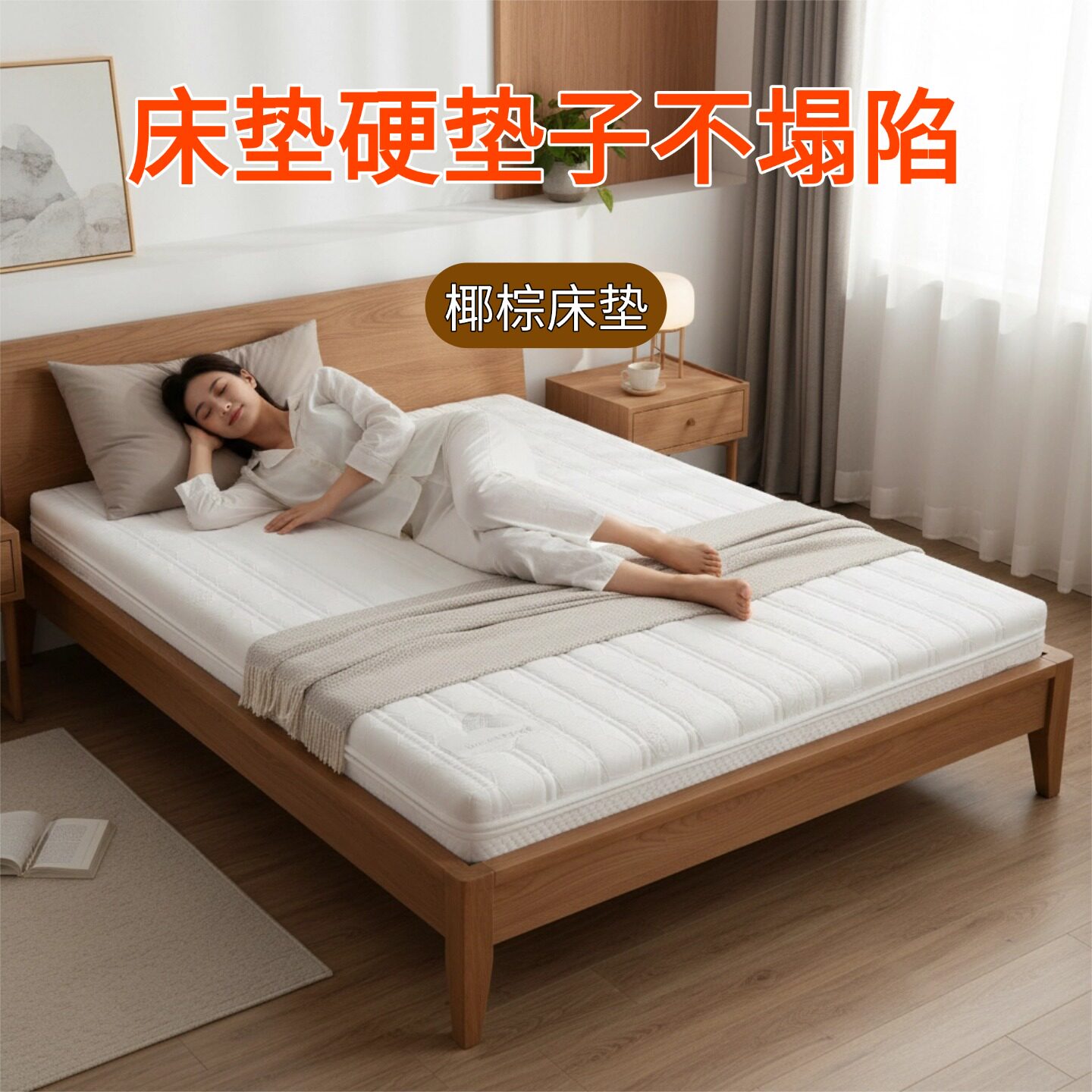 帝斯床垫硬垫子不塌陷椰棕床垫全拆可定制S型黄麻护腰脊0甲醛胶水