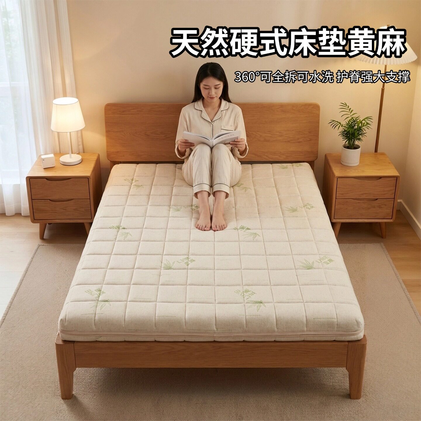帝斯天然硬式床垫黄麻定制全拆可定制S型黄麻家用护腰脊0甲醛胶水