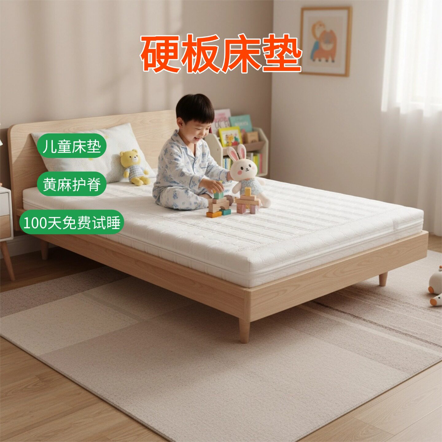 帝斯S型黄麻床垫护腰护脊可定制