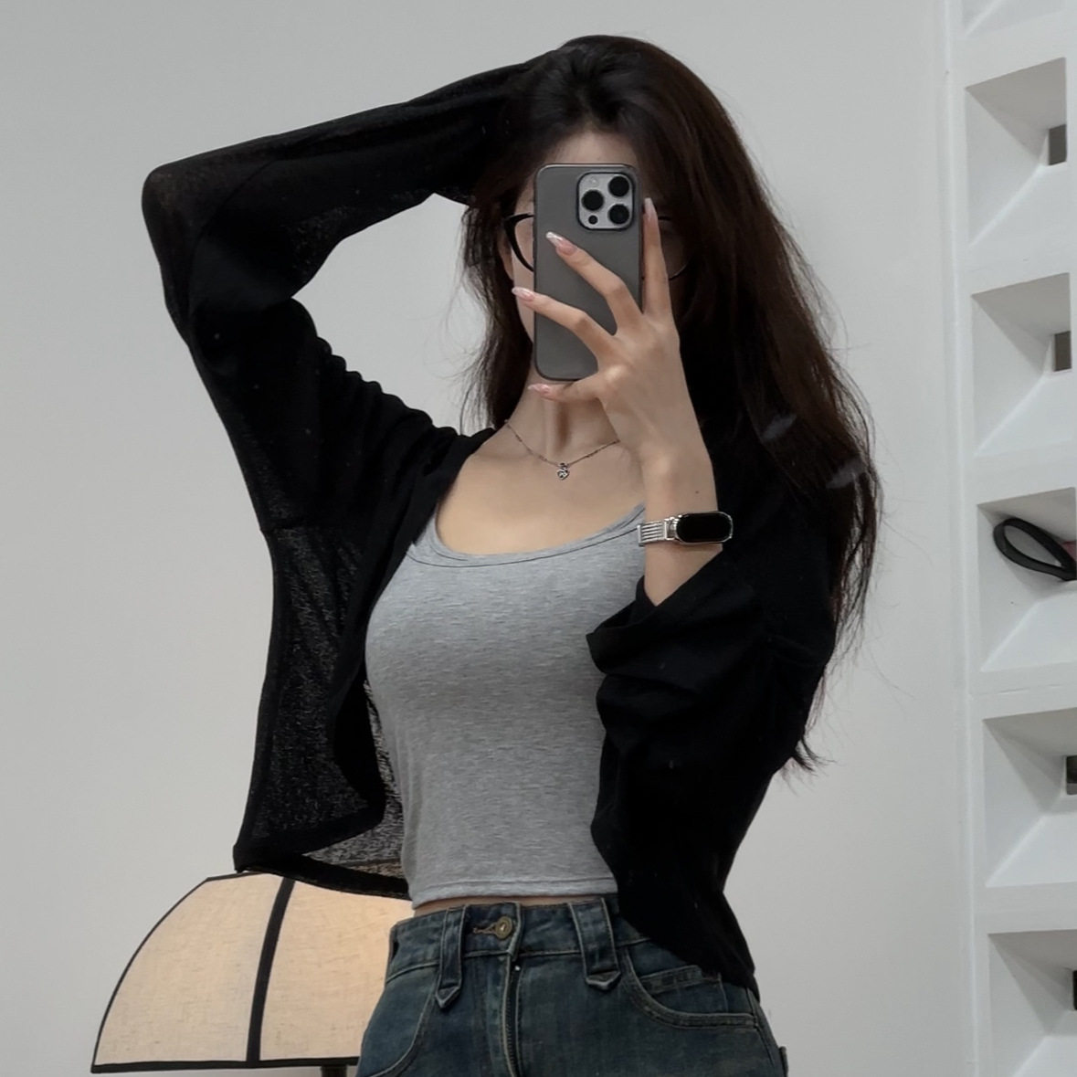 配吊带裙子外搭罩衫女夏