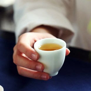 白瓷M品茗杯主人杯单杯小 德化羊脂玉白玉瓷青瓷功夫陶瓷茶杯中式