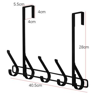 日式 浴室卧室收纳置物挂架衣帽钩 铁艺无痕f免打孔门背式 挂钩