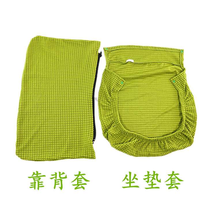 家用布艺欧式凳子套弹力培训会议分体玉米粒提花贝壳椅子套罩餐椅