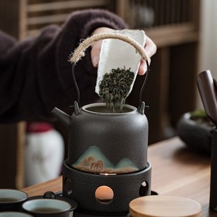 远山整套功夫茶具 泡茶客厅茶壶整套礼品 家用装 潢搭配黑陶H日式
