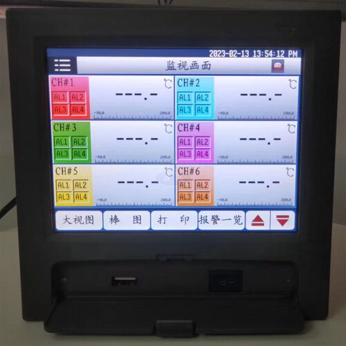 广东铭鸿工业仪表彩色控制器 TEMI-2500液晶触摸屏温度无纸记录仪