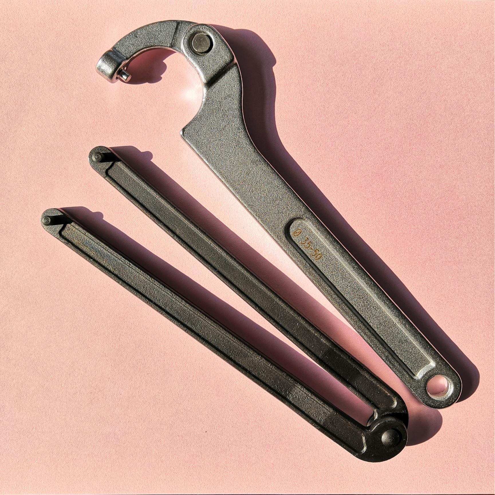 MSR锁紧螺帽钩扳手 K型缩紧锁紧螺母勾扳手 螺母活络扳手