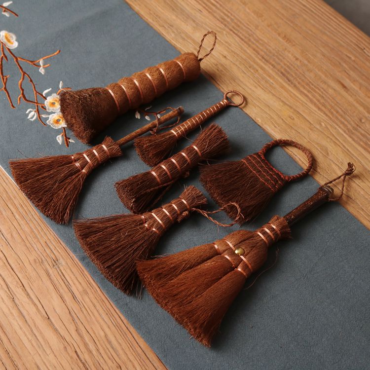 手工天然棕刷刷子 茶道刷 茶盘刷 茶台刷 洗碗刷清理死角刷灰尘刷