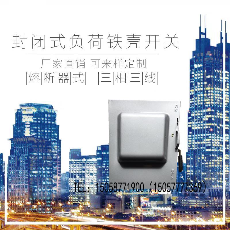 熔断器铁壳开关HH3-100/3封闭式负荷铁盒开关隔离开关刀开关