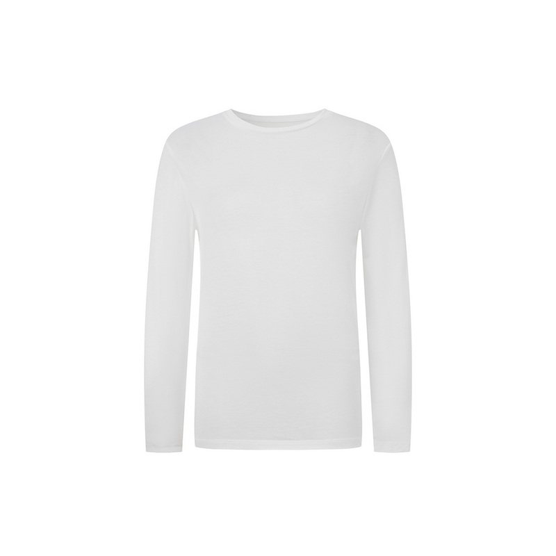 MISS BUCCI 秋冬季女士经典天丝纯色圆领简约舒适长袖打底衫T恤衫