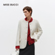 MISS BUCCI 秋冬新年鸿运马海毛绵羊毛混纺圆领小香风大衣外套女