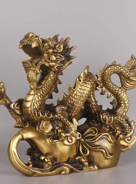 杨铜办记铜龙家铜福禄0117龙生肖龙具公室龙摆件葫铜芦龙