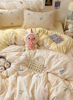A类母婴级四套件28441碎花被单床套笠家用床学生宿舍三件套床上用