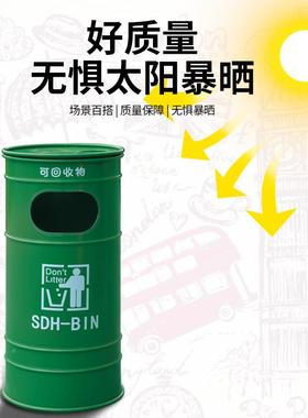 复古工业ys357G风柜邮垃桶摆件创意铁艺圾个性收纳箱储物家居软筒