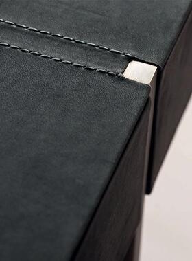 egas意极简床头KAQD柜皮简约现代轻式奢卧室艺储物床边柜带抽屉