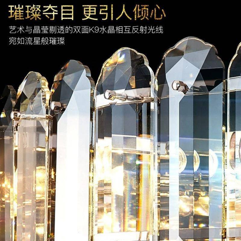 轻奢客厅645餐厅双层k9水式晶灯吊灯现代灯卧室欧吊灯广东中山具