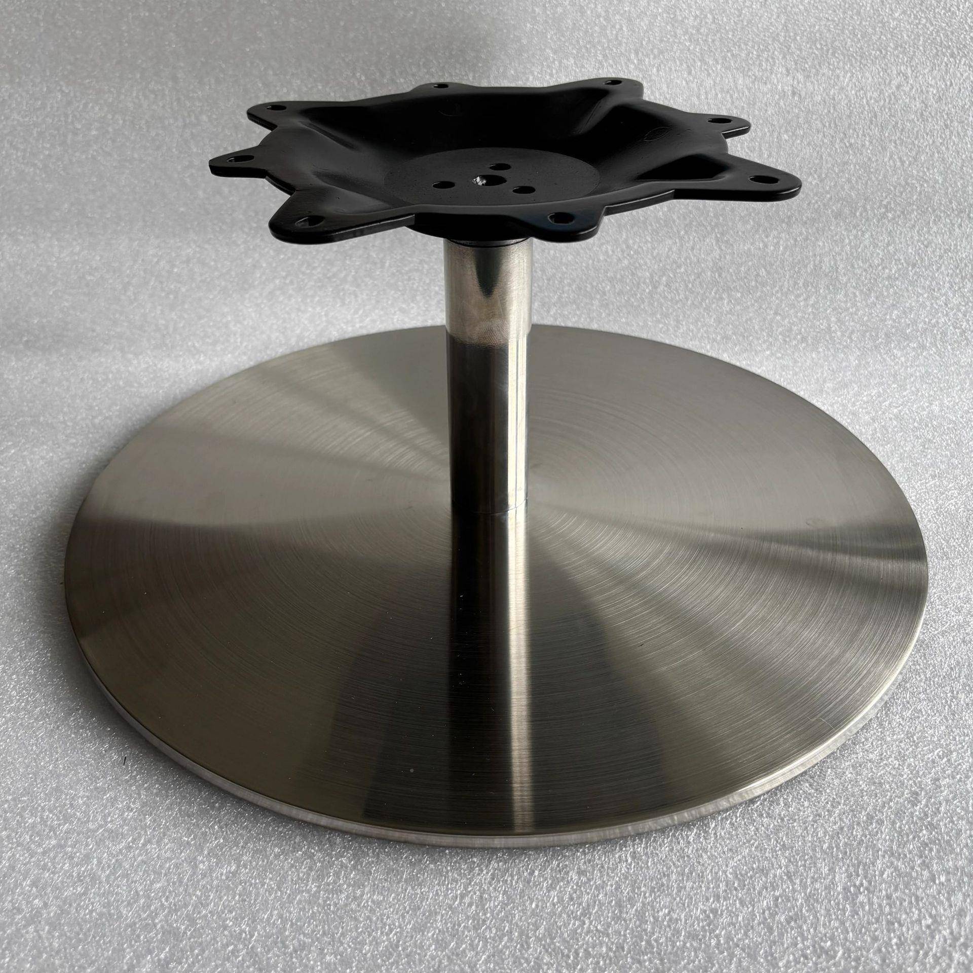 不锈拉丝旋转底座亮光椅底盘沙发床头柜旋转架60度旋转圆子E01桌