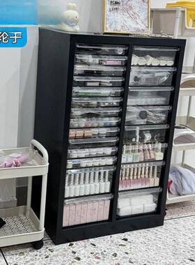 美收纳柜美甲落店甲油胶多43822层平底文甲件柜抽式屉带轮地式样