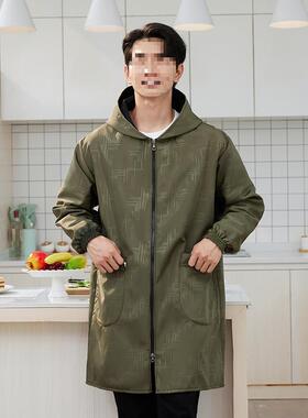 罩衣加款加绒围26871裙防水防油新款运长大搬褂护衣劳保工作服男