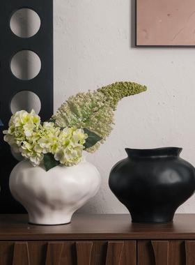 高颜值百搭陶瓷花宽31189口花器家用摆件简约假大气干瓶花花花插