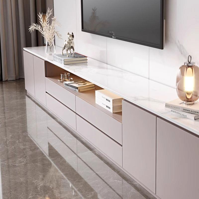 fLE电视柜轻奢小户家化用型极x-151简储物柜钢玻璃端地柜高一体柜