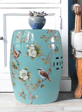 美式陶鼓凳新中凳式陶瓷鼓凳圆凳古筝凳瓷陶瓷URU坐墩瓷凳子琴凳