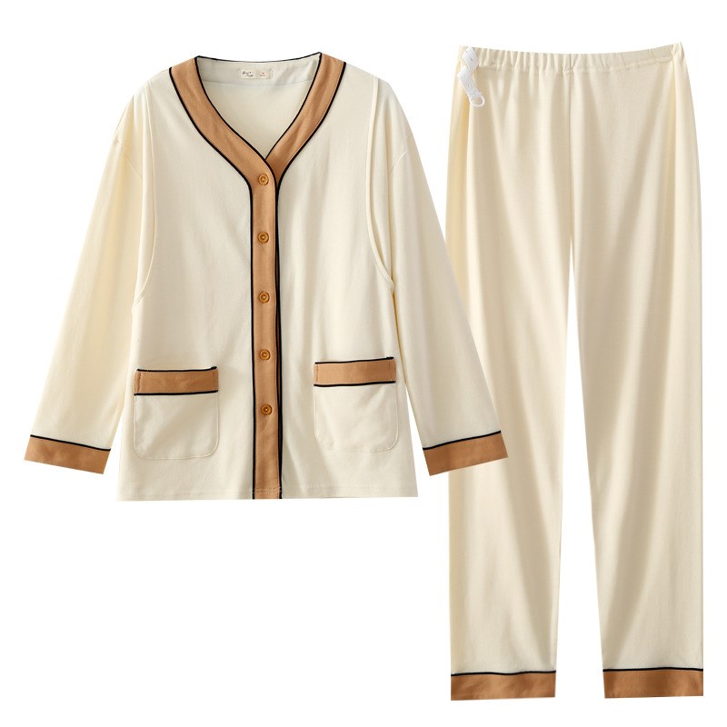 秋冬孕妇睡衣纯棉针织月子服舒适宽松产后哺乳P家居服透气全棉套