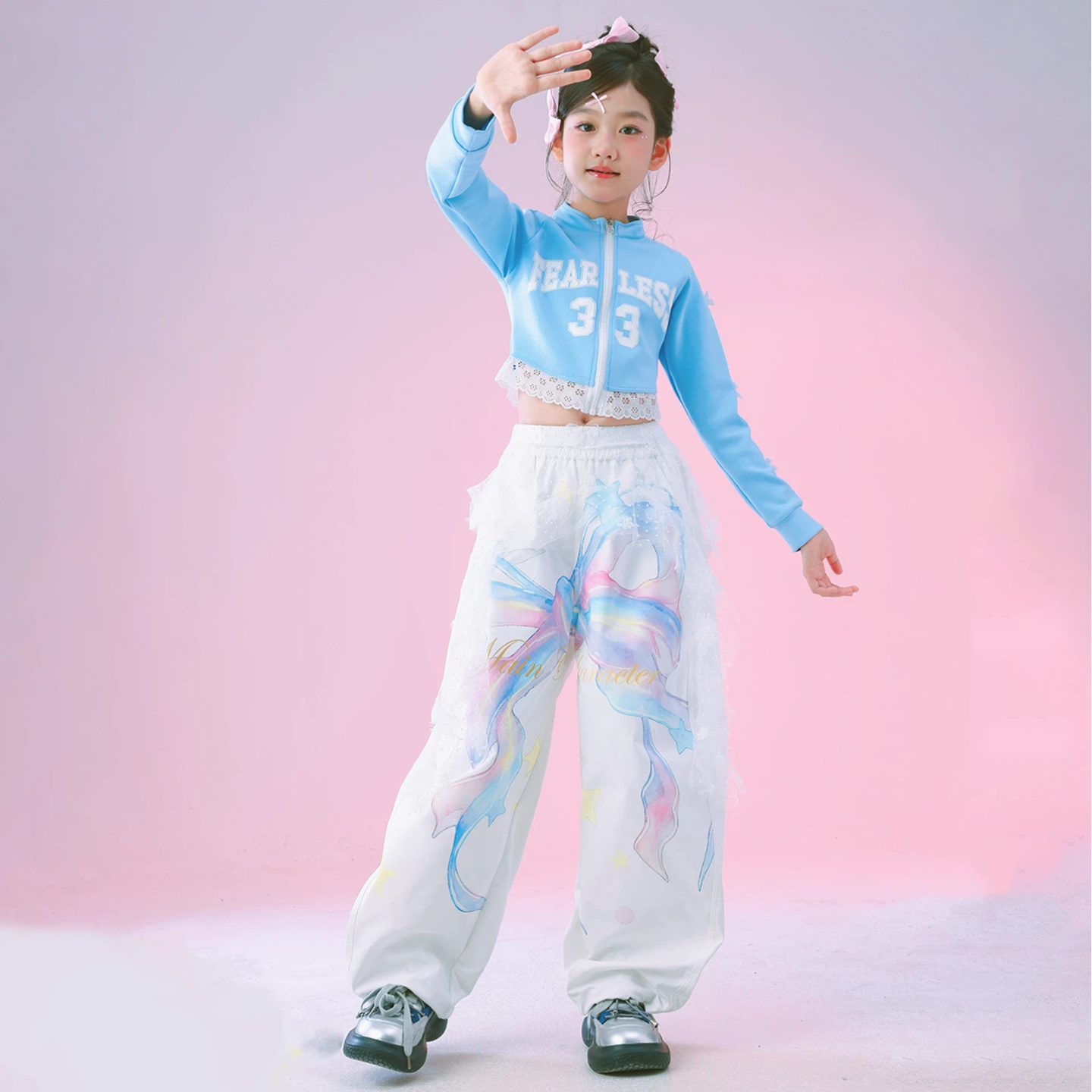 女童爵士舞多巴胺演出服韩舞套装