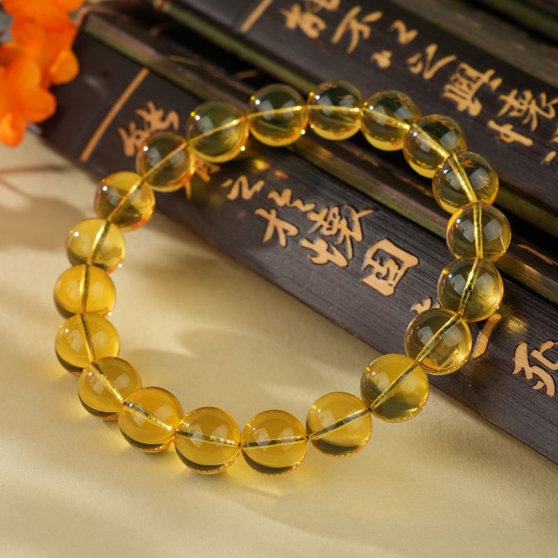 心悦印A0811琥珀蓝珀圆珠手串 多样性发一