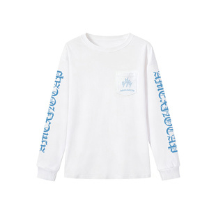 Amexnocap闪电牛2025FW哥特字母圆领长袖轻奢高级男女同款