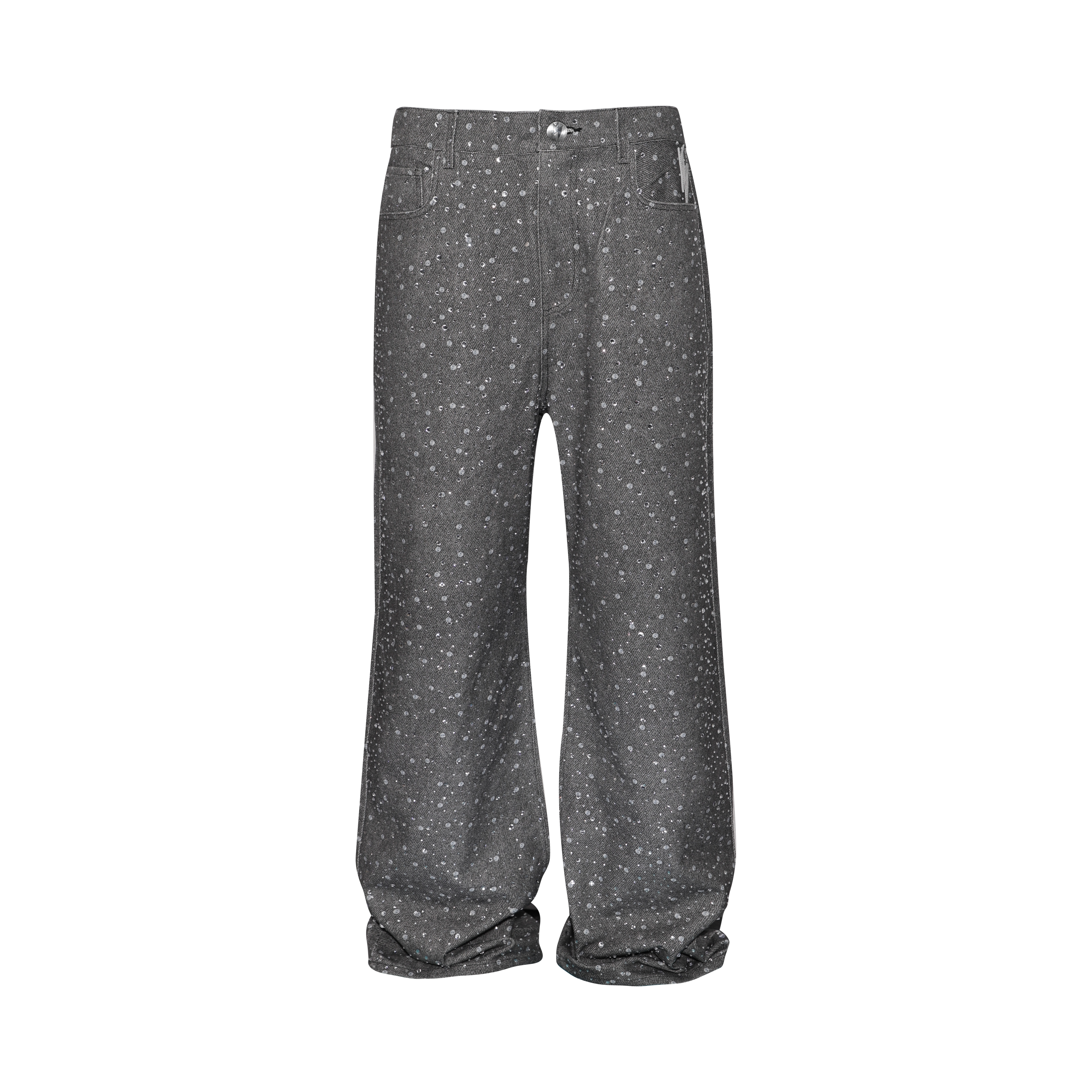 Amexnocap闪电牛烫钻牛仔裤轻奢时尚高级百搭男女同款