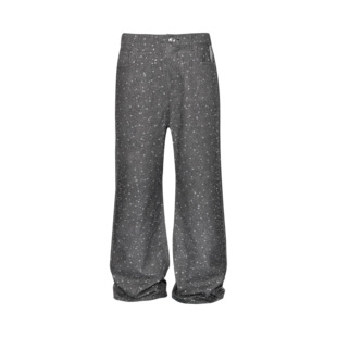 Amexnocap闪电牛烫钻牛仔裤轻奢时尚高级百搭男女同款