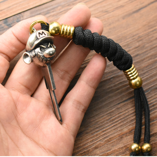 纯铜奥定制摩托汽车机车房门电动车钥匙手柄改装胚头钥匙挂件