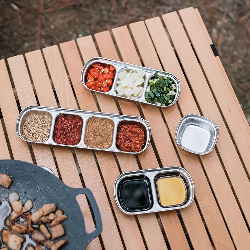 不锈钢韩式蘸料碟 火锅烤肉家用调料碟蘸酱通用酱汁碟分格小碟,厨房/烹饪用具,配菜/备菜盘,淘宝优惠券,粉丝福利购,淘宝优惠卷