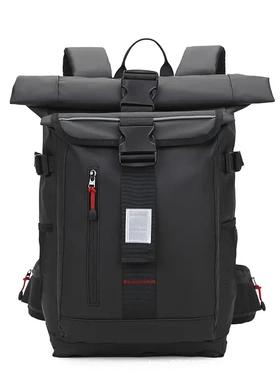 轻商务电脑背包新款男女双肩包时尚大容量防水旅行包骑士包36-55L