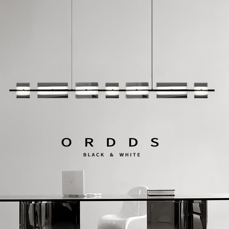 设计师轻奢全铜餐厅吊灯简约现代岛台长条餐桌灯意式极简吧台灯具