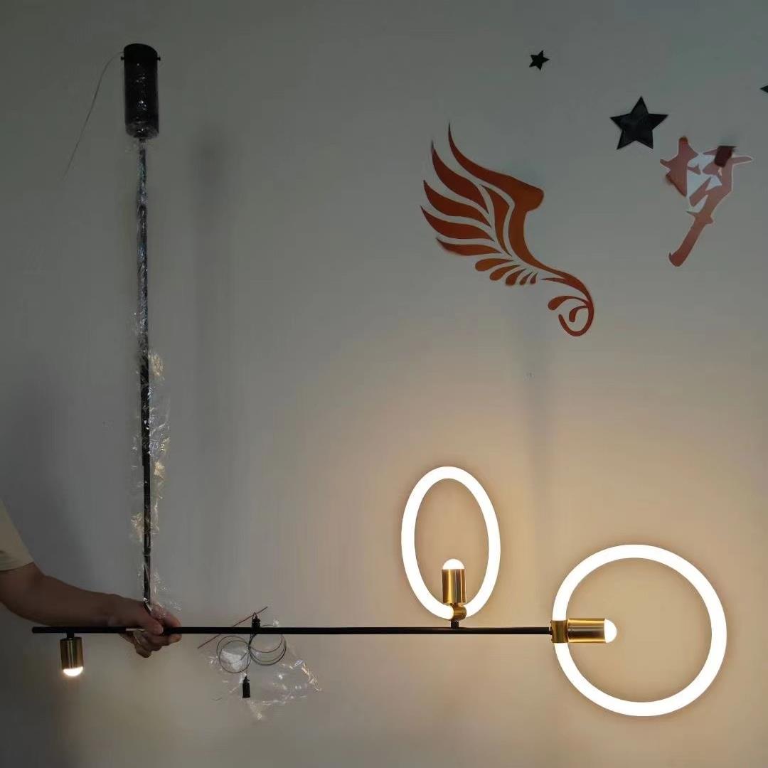 北欧餐厅吊灯极简轻奢新款两头长条灯现代简约创意吧台餐桌灯具