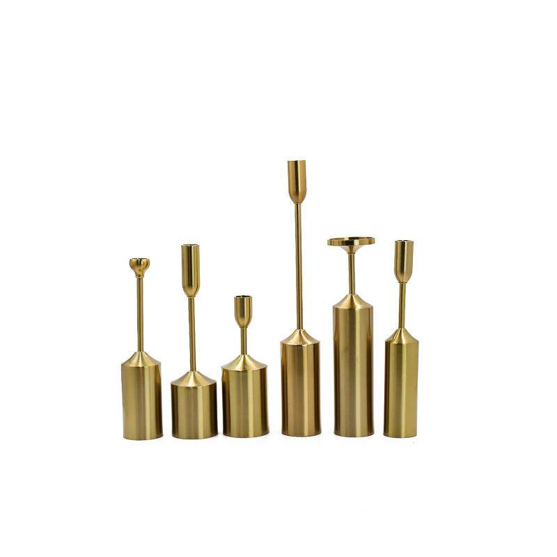 家居软装装饰摆件金色欧式餐桌装饰品烛光晚餐道具6件套电镀烛台,3C数码配件,USB灯,淘宝优惠券,粉丝福利购,淘宝优惠卷