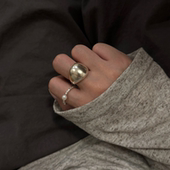 胖气球ins纯银面包戒指小众 松本惠奈同款 amour Fever同款