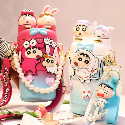 高颜值316不锈钢儿童双饮保温杯