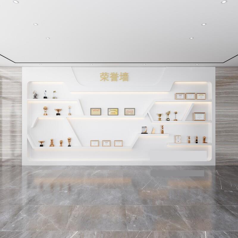 烤漆荣誉展柜公司假发柜样品墙陈列柜奖牌展厅产品展示柜定制灯光