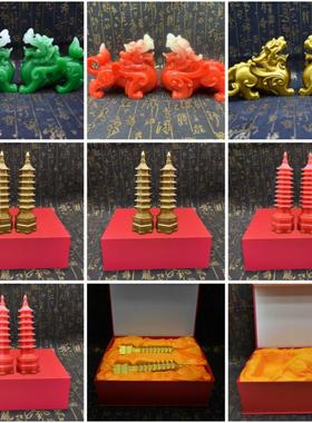 貔貅摆件红色文昌金色一对文昌塔玄关装饰家居摆设店铺开业礼品