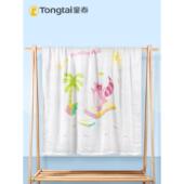 通台夏季 新生宝宝双层竹纤维提花印花儿童被透气宝宝卡通浴巾