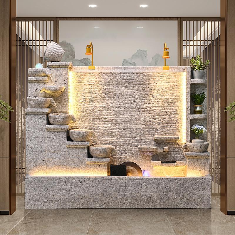 水幕墙欧式流水墙水景别墅景观开 业招财庭院屏风装饰落地喷泉摆