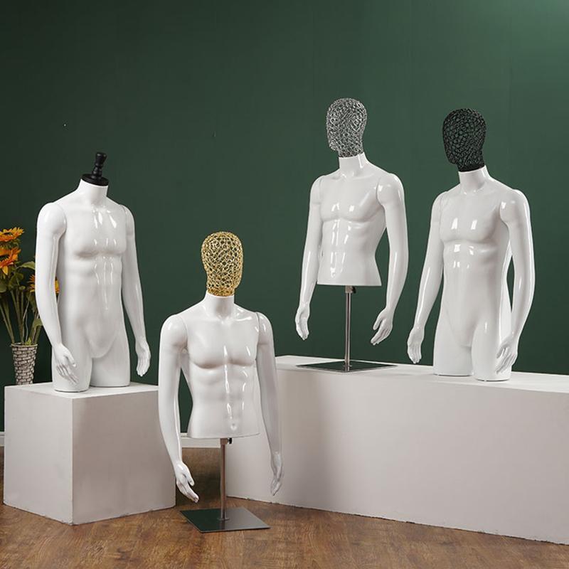 男半身模特带腿服装店展示台打板设计塑料男模人体模型人台假人