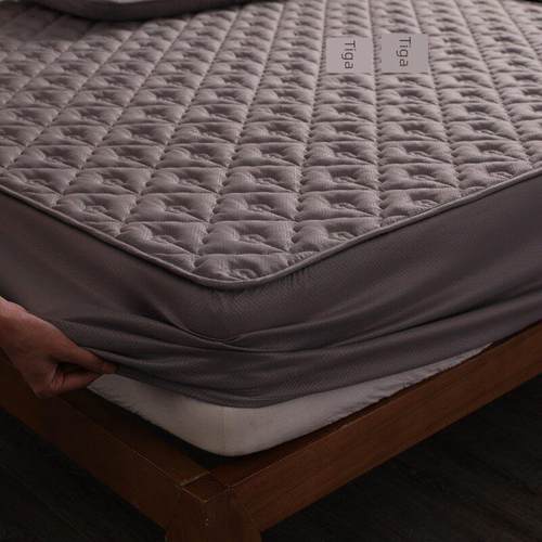 床笠纯棉单件席梦思床垫保护罩薄棕垫套全棉加厚夹棉防尘床罩防滑